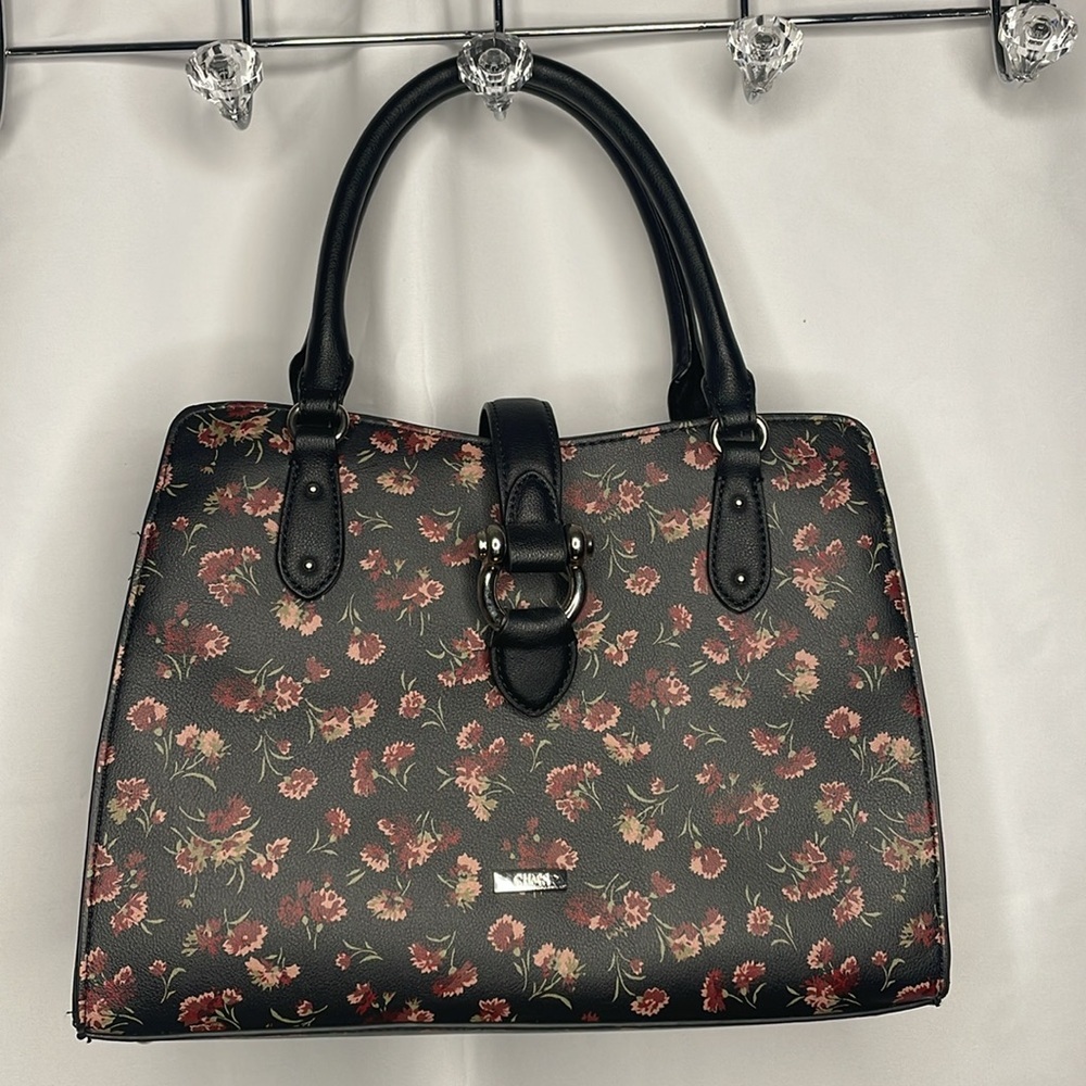 Chaps Floral Satchel Handbag